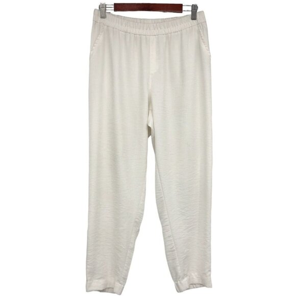Monk & Lou White loungewear joggers Sweatpants Pockets  size LG - Picture 2 of 16